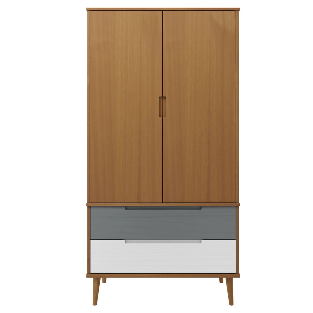 Armoire MOLDE 90x55x175 cm en bois de pin massif