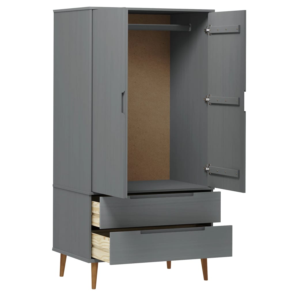 Armoire MOLDE 90x55x175 cm en bois de pin massif