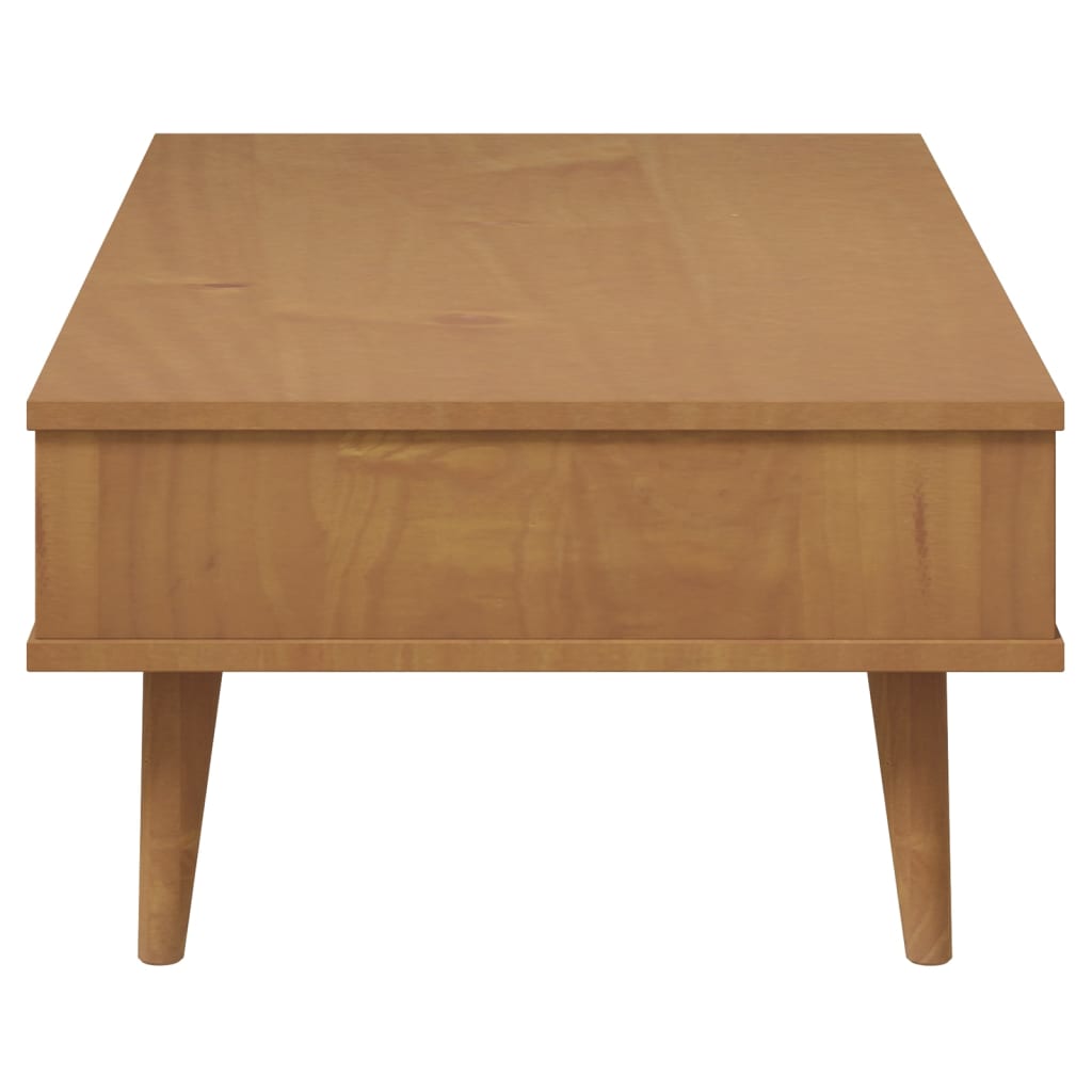 Table basse MOLDE 100x55x31 cm en bois de pin massif