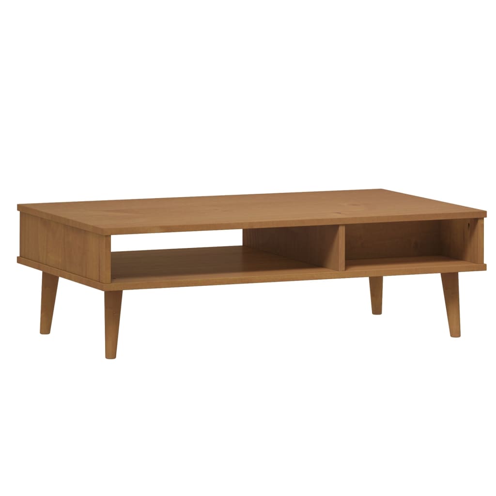 Table basse MOLDE 100x55x31 cm en bois de pin massif