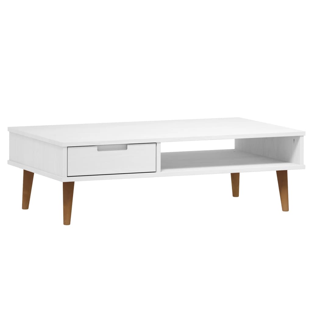 Table basse MOLDE 100x55x31 cm en bois de pin massif