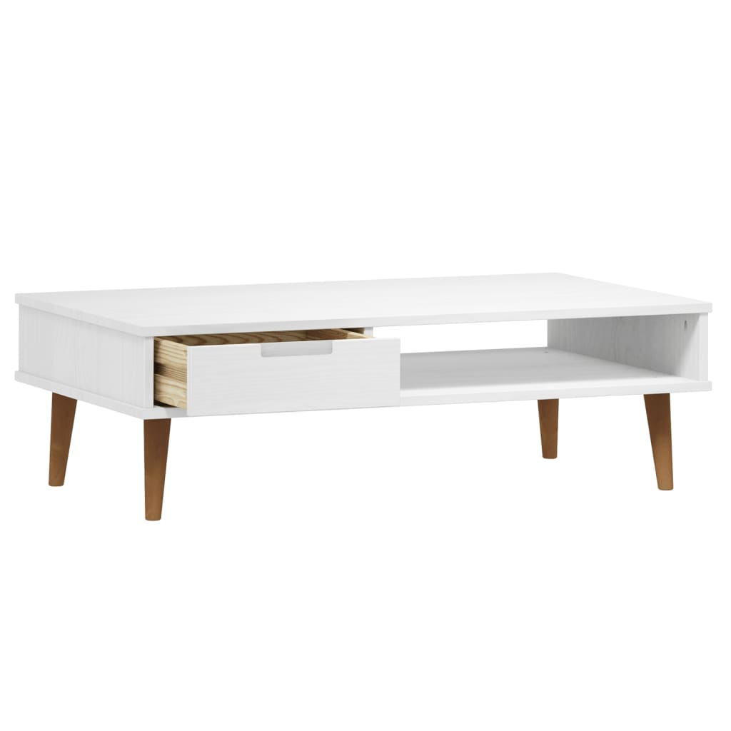 Table basse MOLDE 100x55x31 cm en bois de pin massif