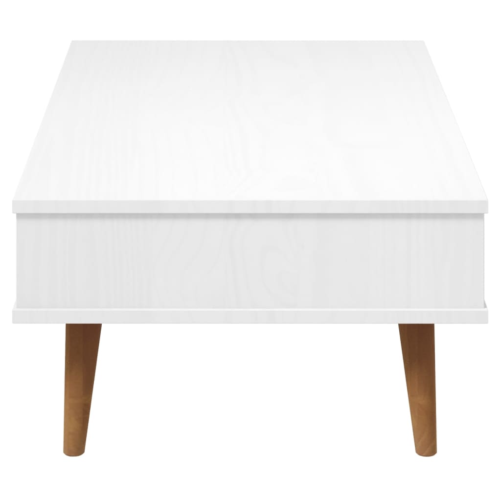 Table basse MOLDE 100x55x31 cm en bois de pin massif