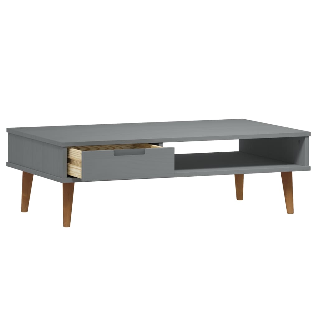 Table basse MOLDE 100x55x31 cm en bois de pin massif