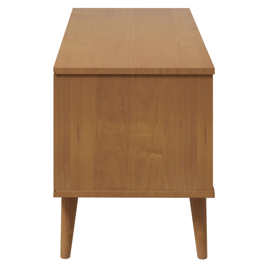 Meuble TV MOLDE 106x40x49 cm en bois de pin massif