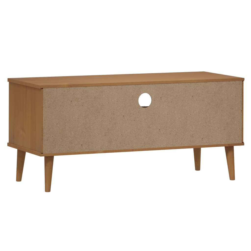 Meuble TV MOLDE 106x40x49 cm en bois de pin massif