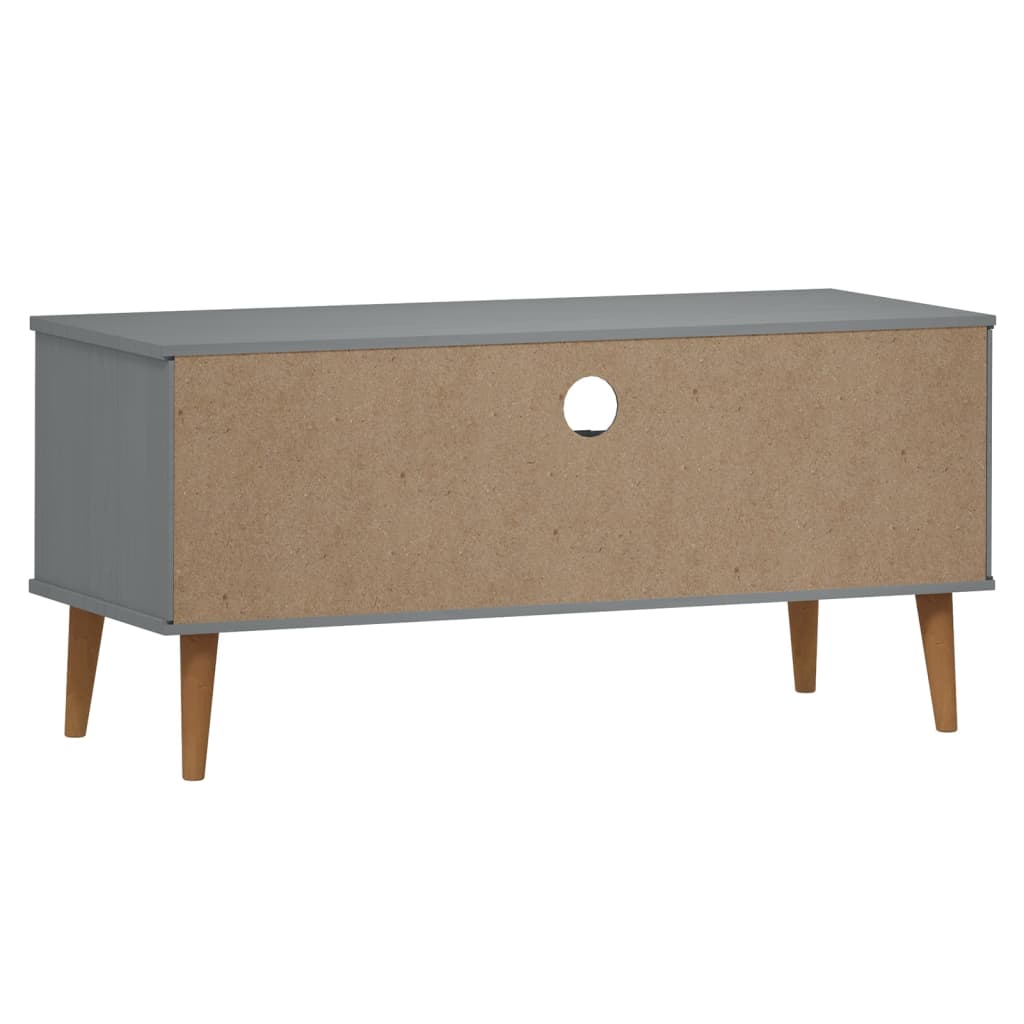 Meuble TV MOLDE 106x40x49 cm en bois de pin massif