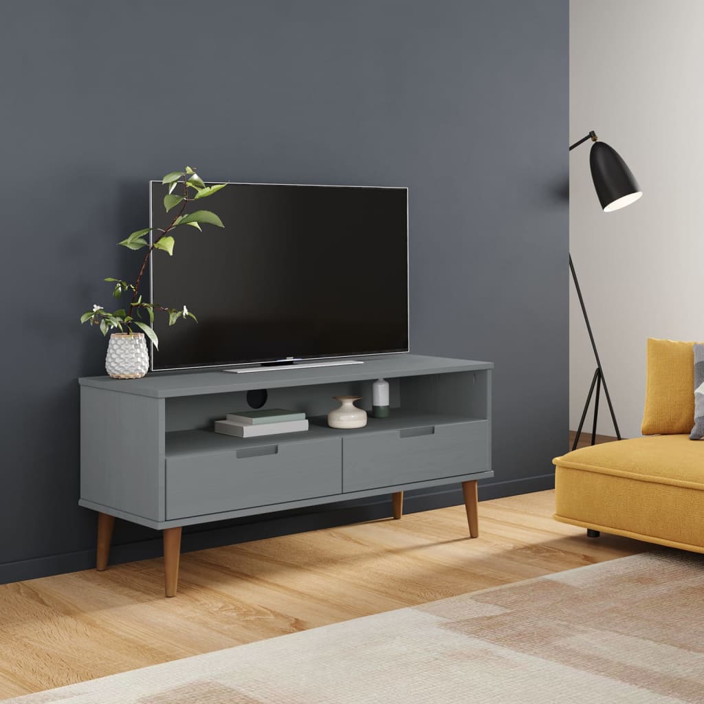 Tv-meubel MOLDE 106x40x49 cm massief grenenhout