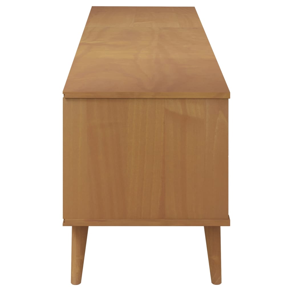 Meuble TV MOLDE 158x40x49 cm en bois de pin massif