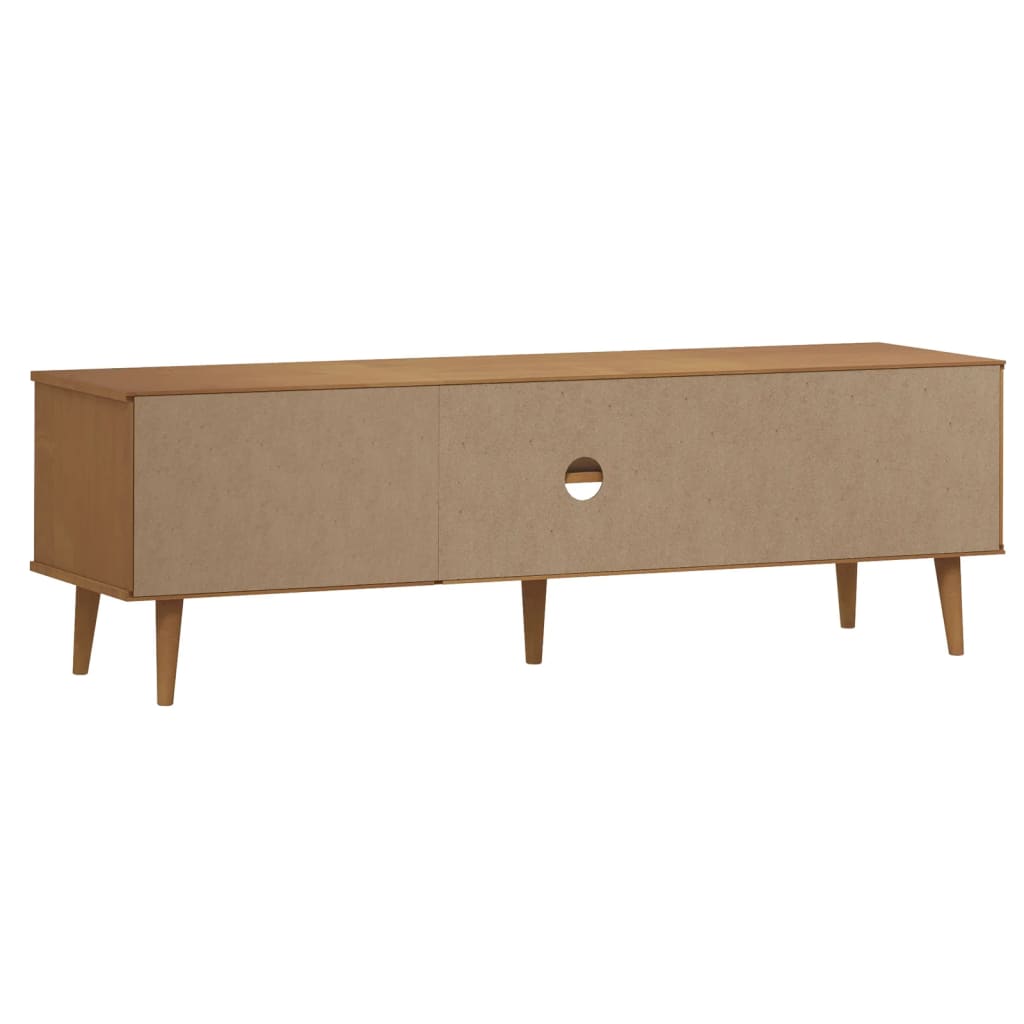 Meuble TV MOLDE 158x40x49 cm en bois de pin massif