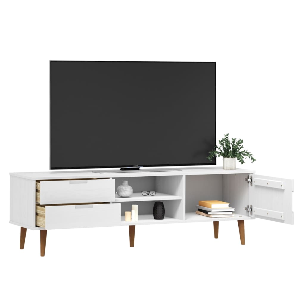 Tv-meubel MOLDE 158x40x49 cm massief grenenhout