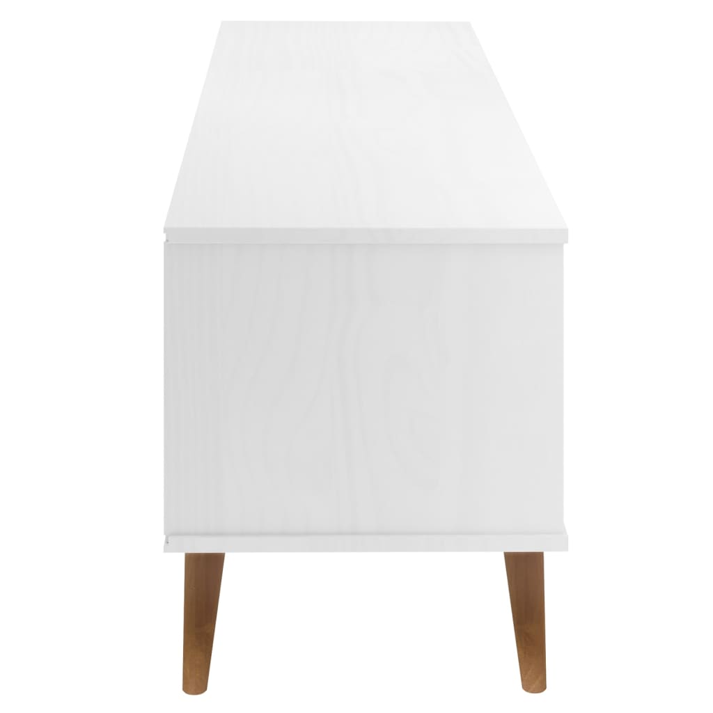 Meuble TV MOLDE 158x40x49 cm en bois de pin massif