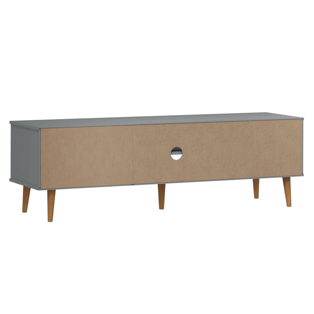 Meuble TV MOLDE 158x40x49 cm en bois de pin massif