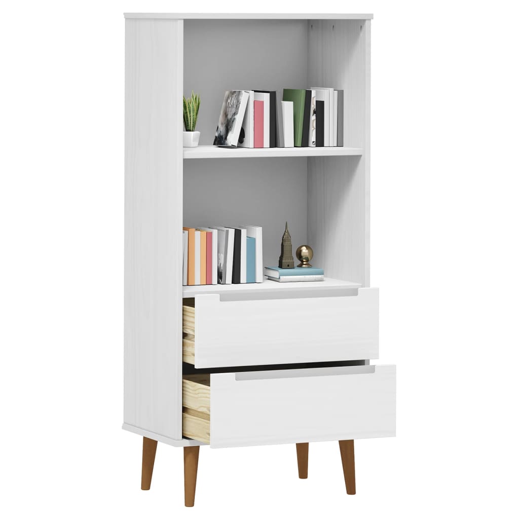 Boekenkast MOLDE 60x35x133,5 cm massief grenenhout