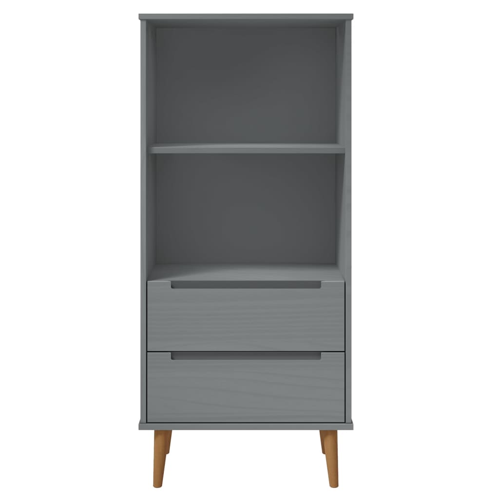 Boekenkast MOLDE 60x35x133,5 cm massief grenenhout