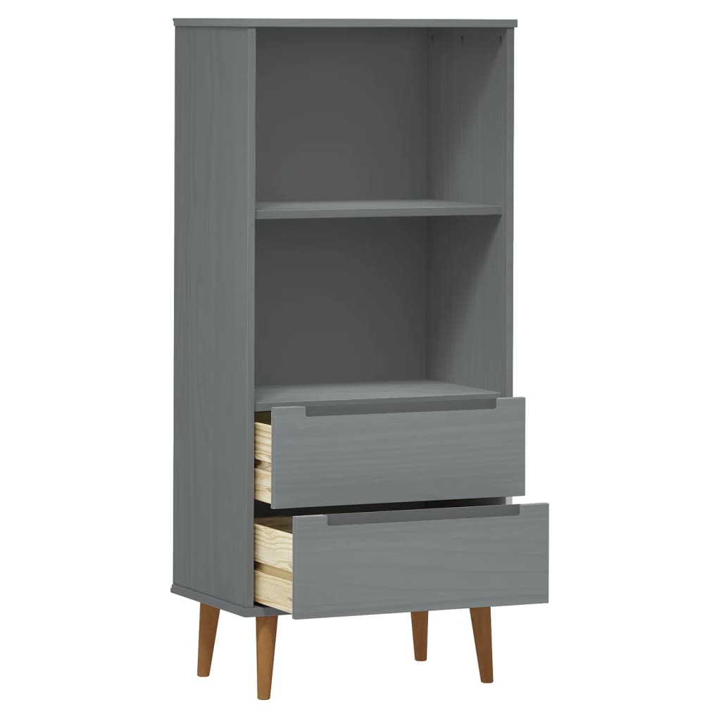 Boekenkast MOLDE 60x35x133,5 cm massief grenenhout