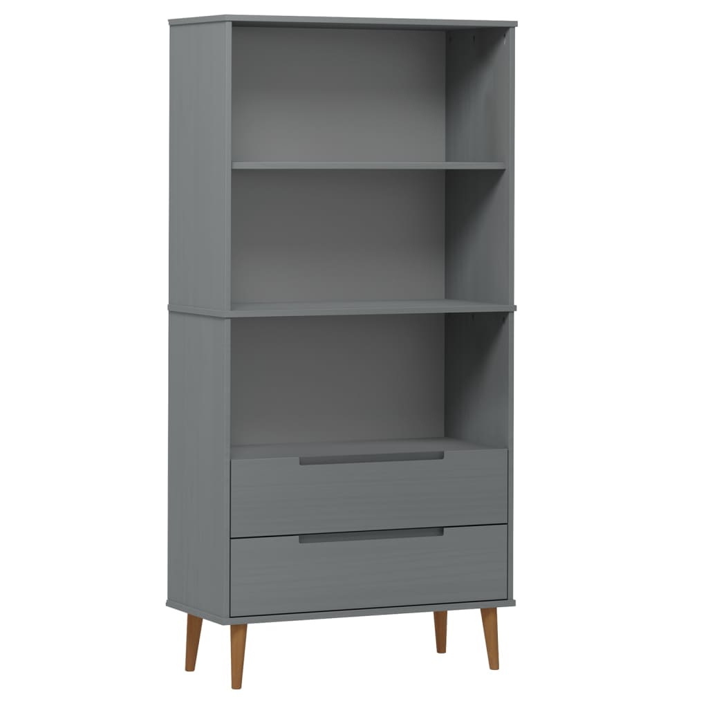 Boekenkast MOLDE 85x35x170,5 cm massief grenenhout