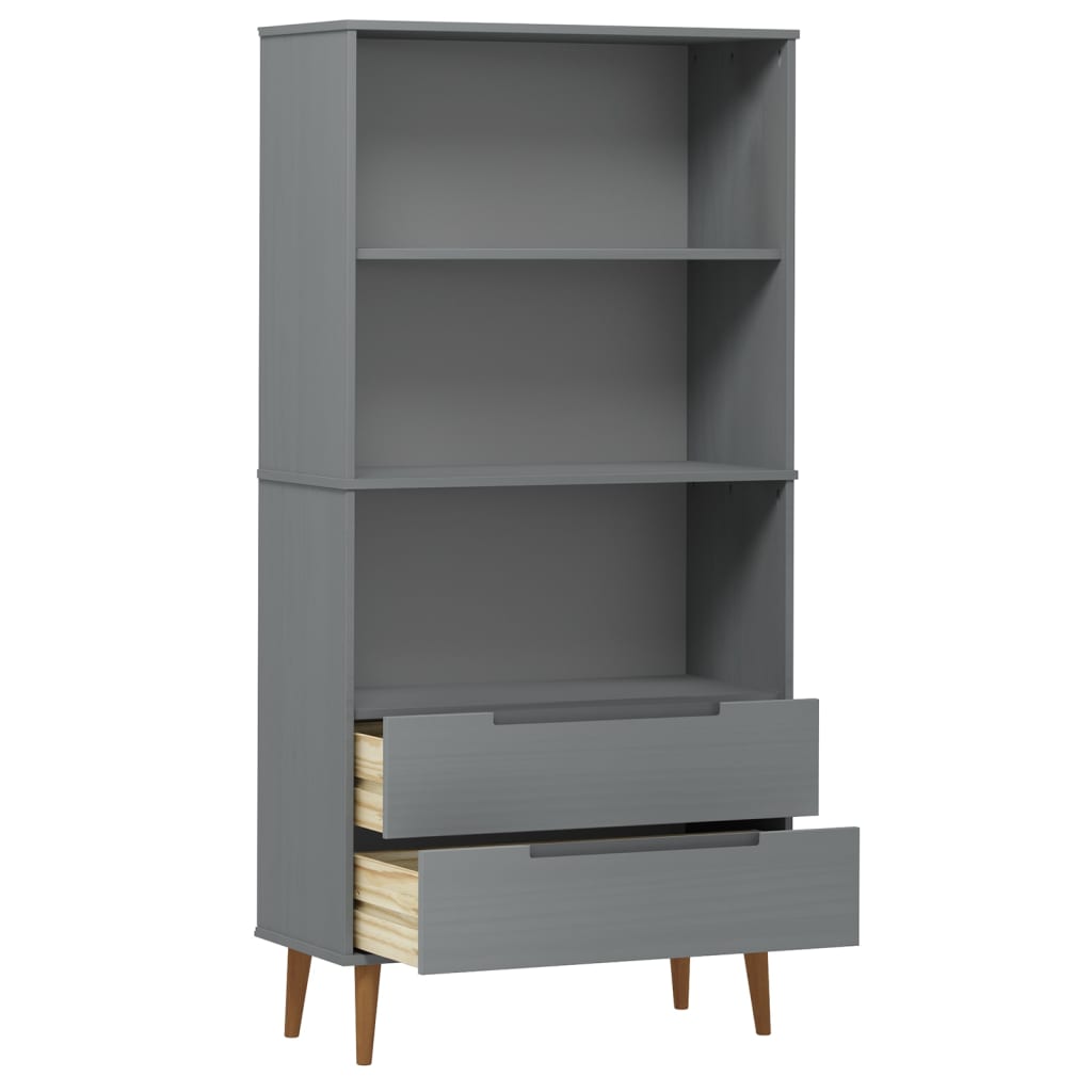 Boekenkast MOLDE 85x35x170,5 cm massief grenenhout