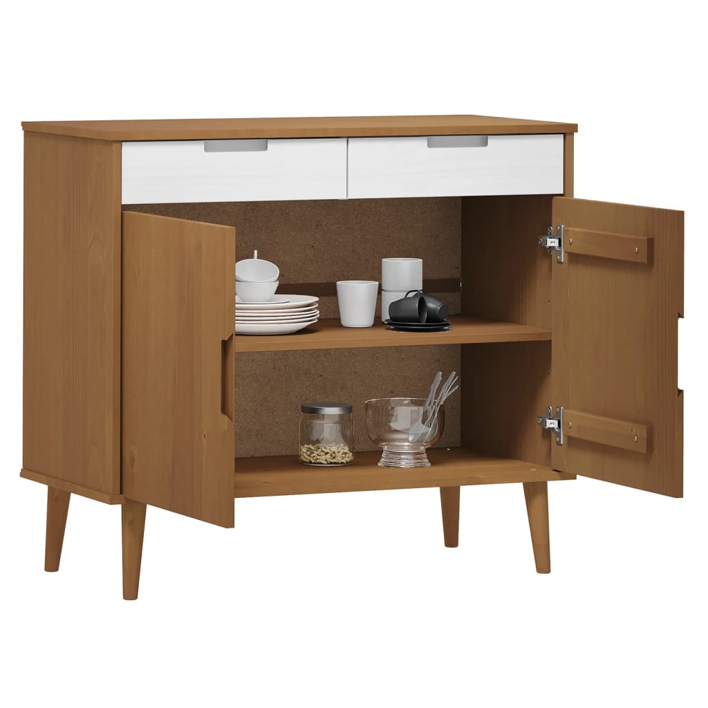 Buffet MOLDE 90x40x80 cm en bois de pin massif