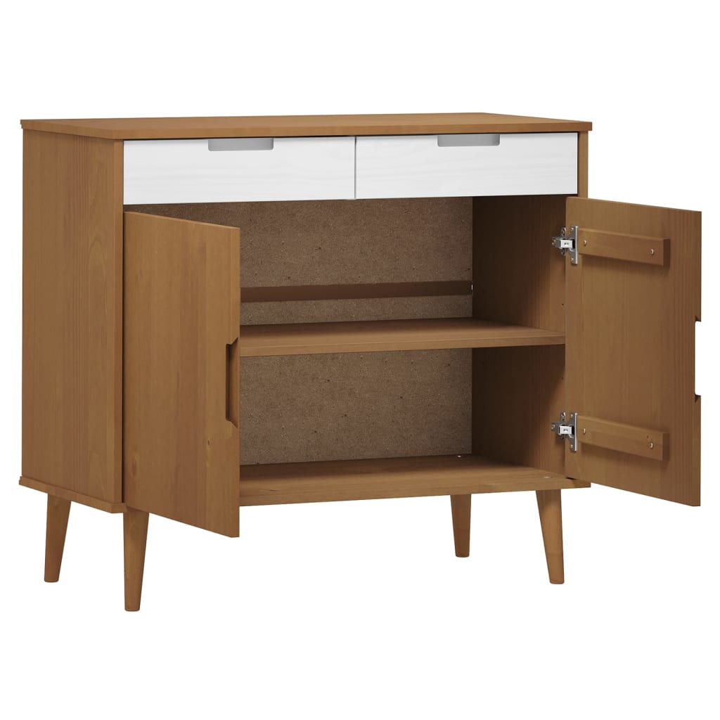 Buffet MOLDE 90x40x80 cm en bois de pin massif