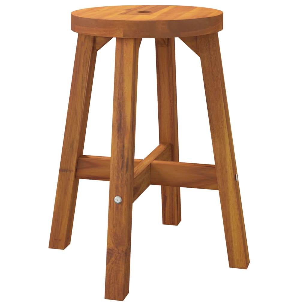 Tabouret 45x29x45 cm rectangulaire en bois d'acacia massif