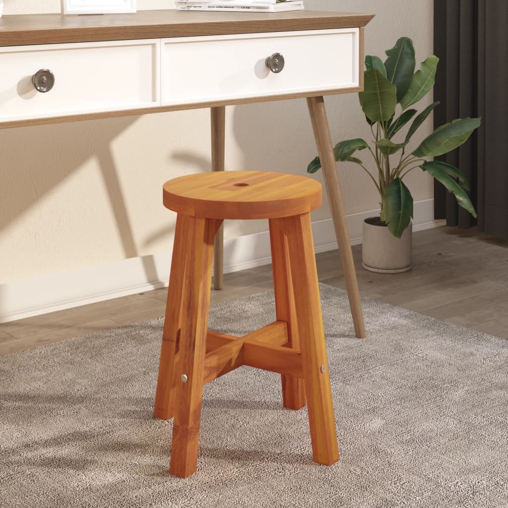 Tabouret 45x29x45 cm rectangulaire en bois d'acacia massif