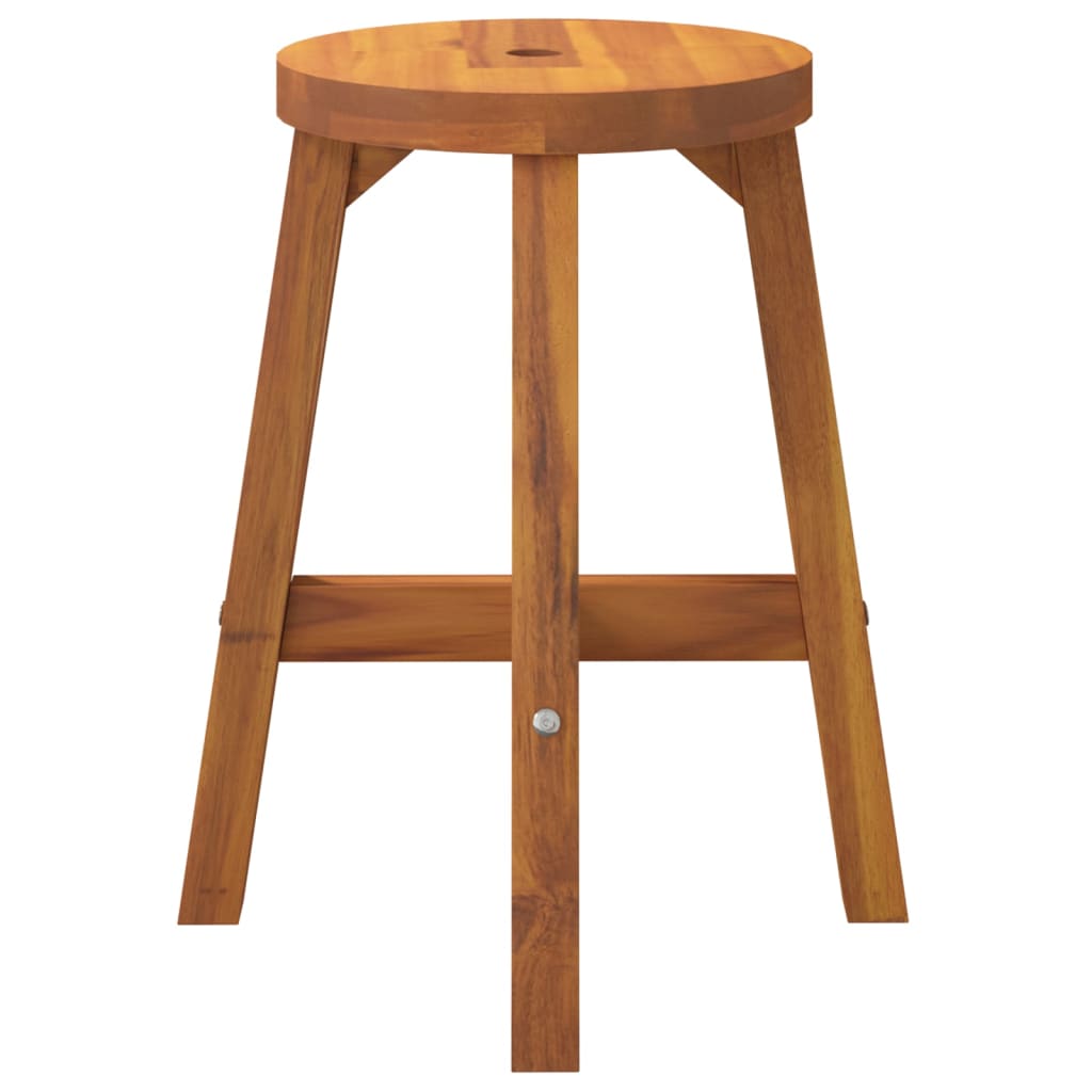 Tabouret 45x29x45 cm rectangulaire en bois d'acacia massif