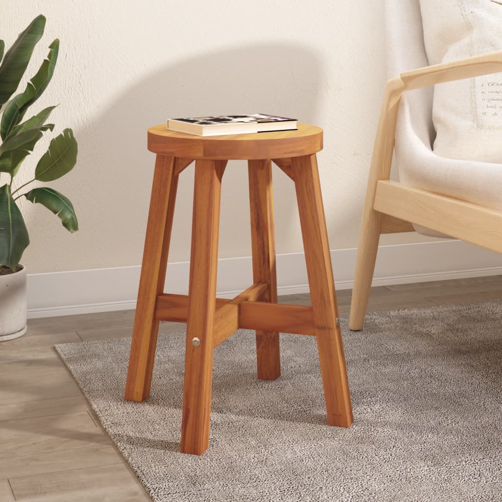 Tabouret 45x29x45 cm rectangulaire en bois d'acacia massif