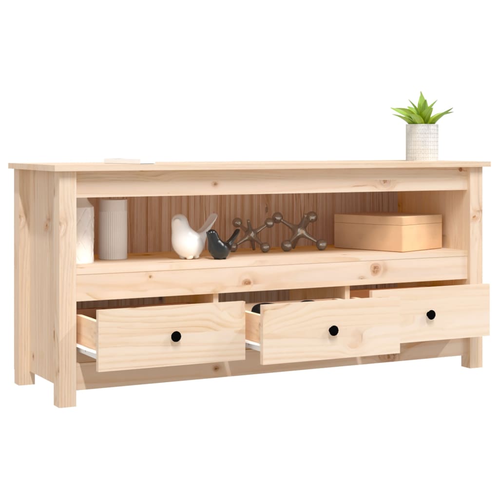 Tv-meubel 114x35x52 cm massief grenenhout