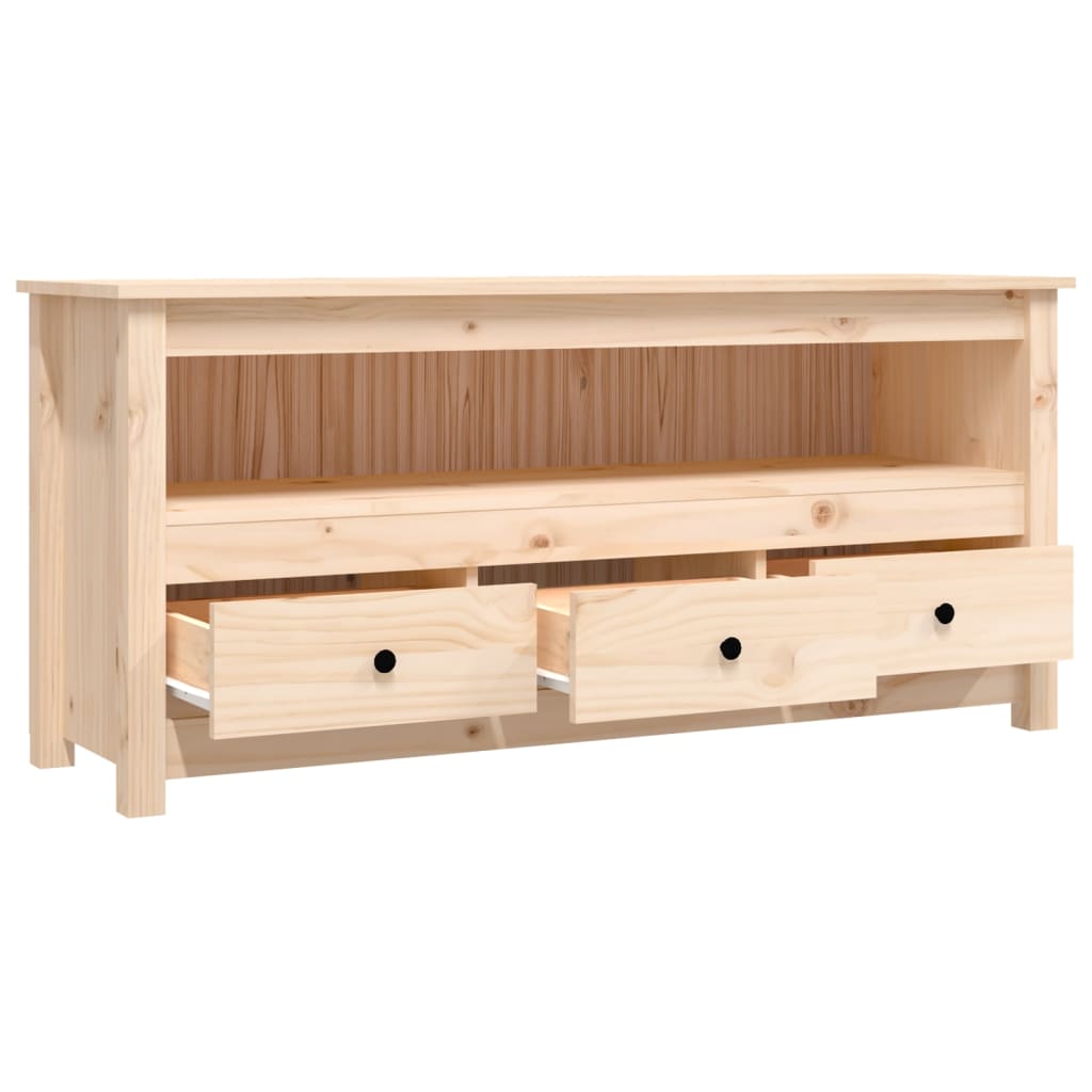 Tv-meubel 114x35x52 cm massief grenenhout