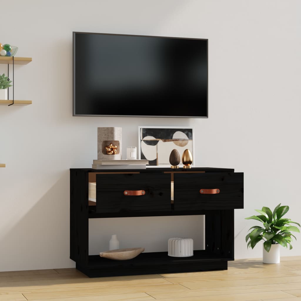 Meuble TV 90x40x60 cm en bois de pin massif