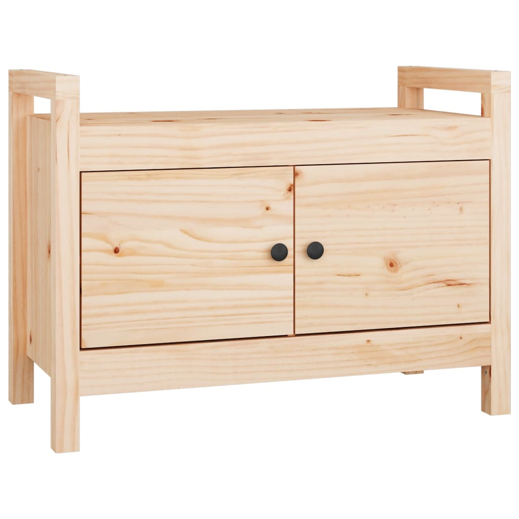 Banc d'entrée 80x40x43 cm en bois de pin massif