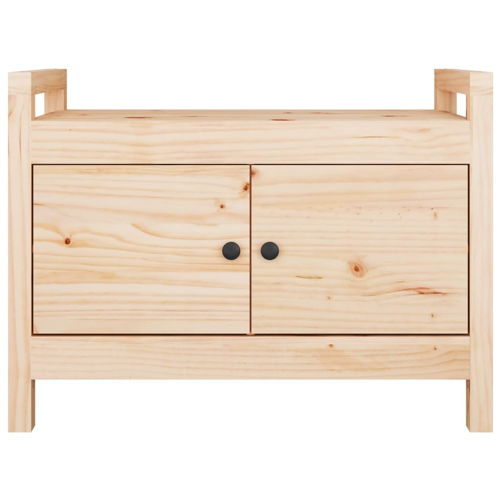 Banc d'entrée 80x40x43 cm en bois de pin massif