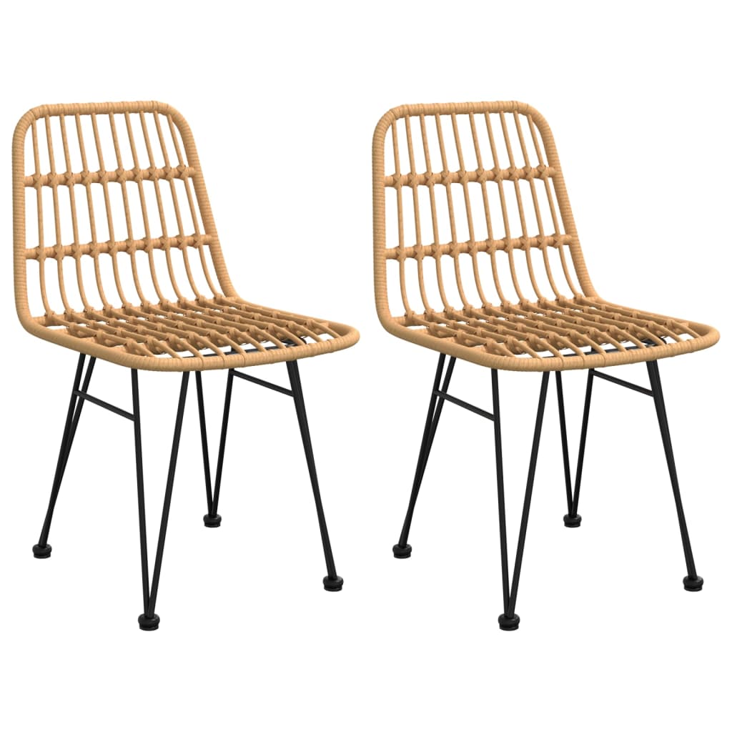 Chaises de jardin 2 pcs 48x62 84 cm PE rotin