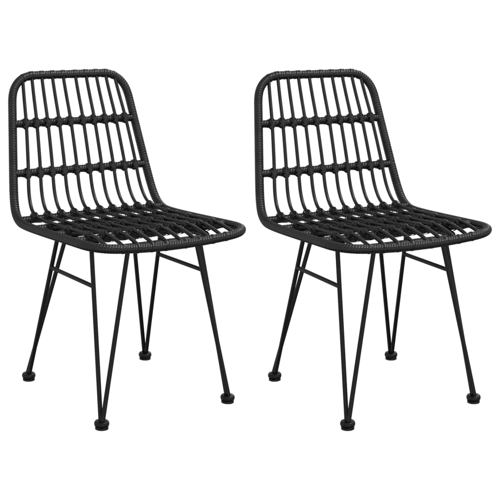 Chaises de jardin 2 pcs 48x62 84 cm PE rotin