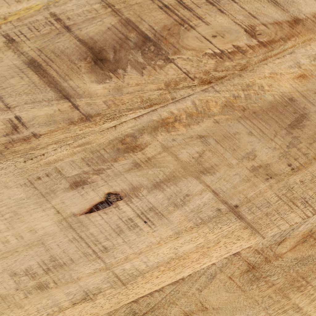 Eettafel/bureau met stalen poten massief sheeshamhout