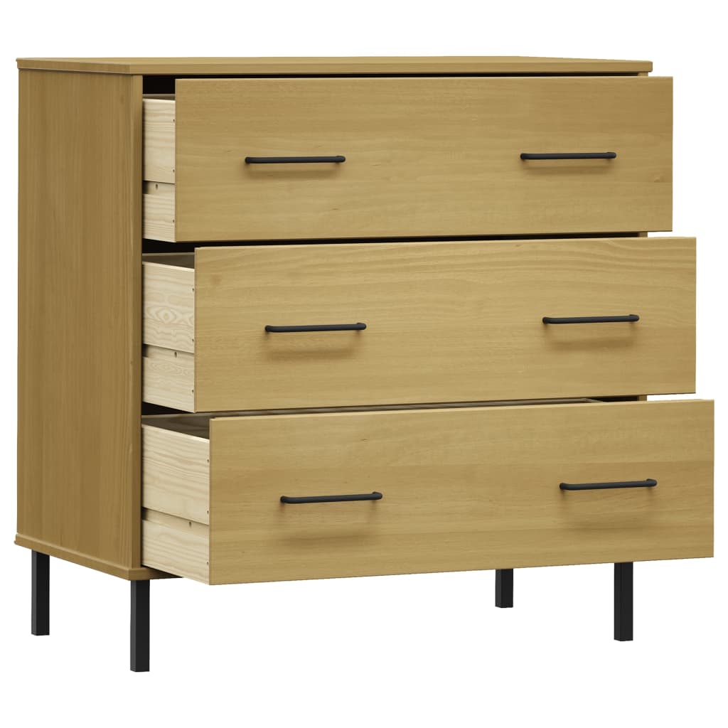 Dressoir met 3 lades OSLO 77x40x79,5 cm massief hout