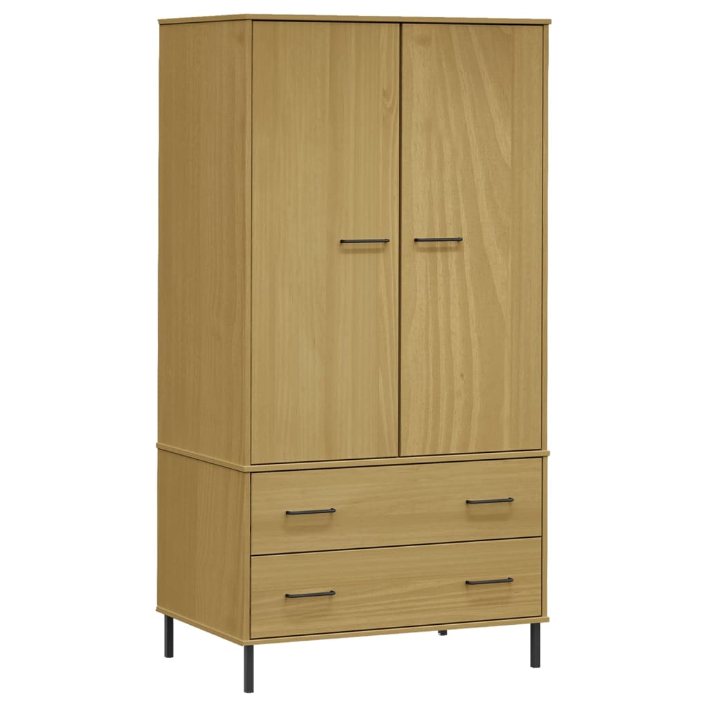 Armoire avec pieds en métal OSLO 90x55x172,5 cm bois