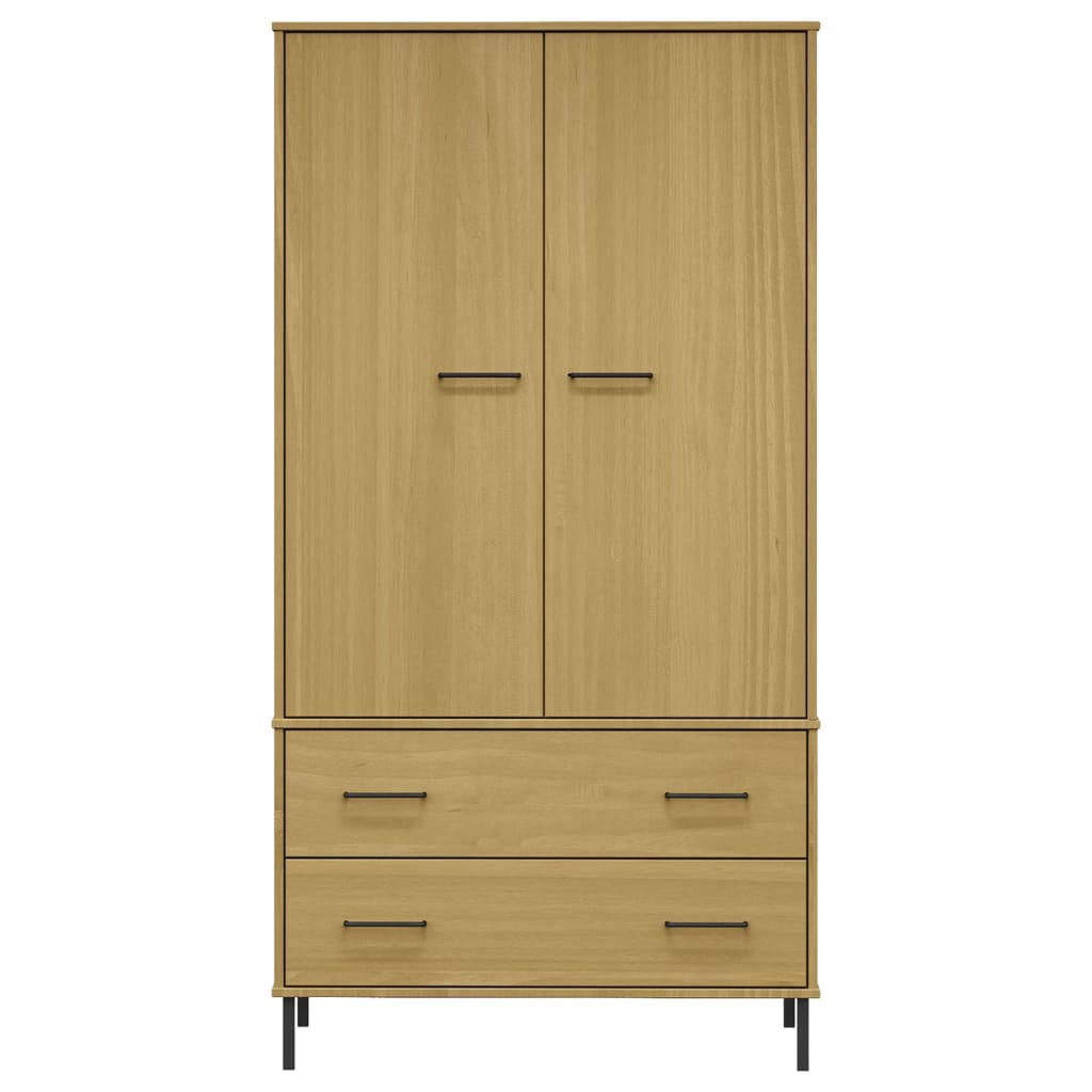 Armoire avec pieds en métal OSLO 90x55x172,5 cm bois