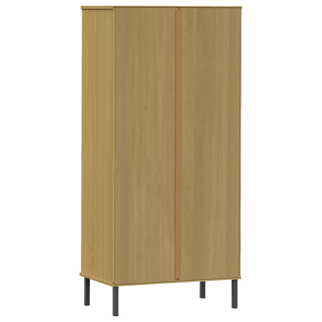 Boekenkast met 2 lades OSLO 60x35x128,5 cm massief hout