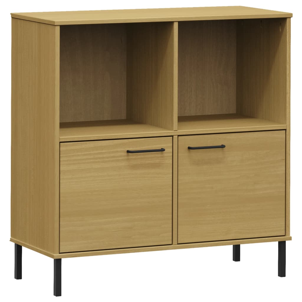 Boekenkast met metalen poten OSLO 90x35x90,5 cm hout