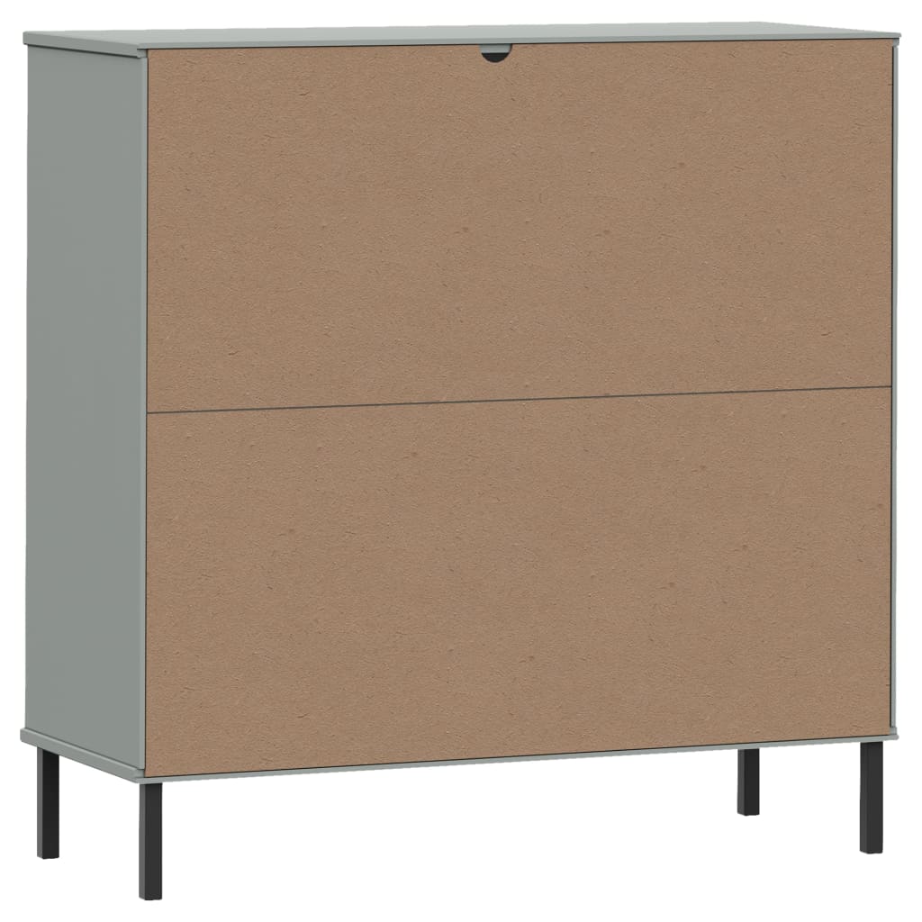 Boekenkast met metalen poten OSLO 90x35x90,5 cm hout