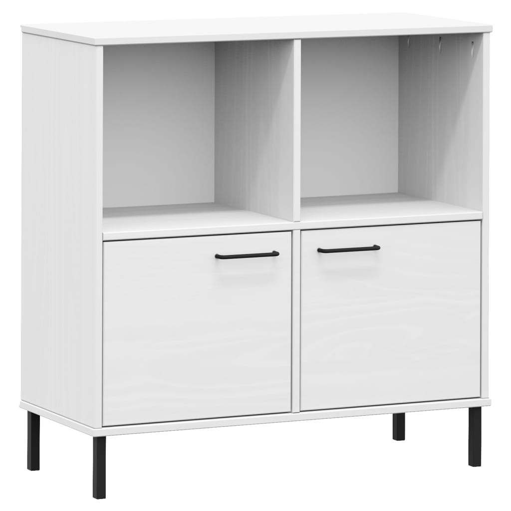 Boekenkast met metalen poten OSLO 90x35x90,5 cm hout