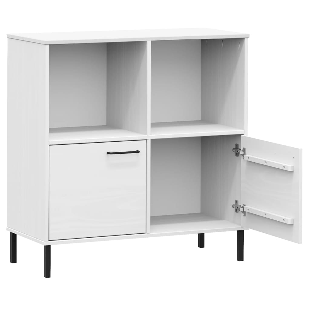 Boekenkast met metalen poten OSLO 90x35x90,5 cm hout