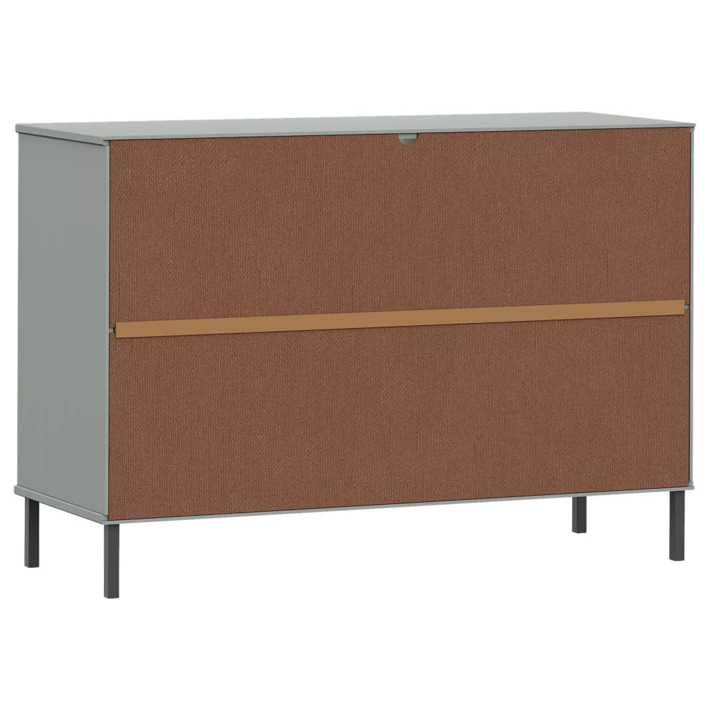 Dressoir met metalen poten OSLO 113x40x77 cm grenenhout