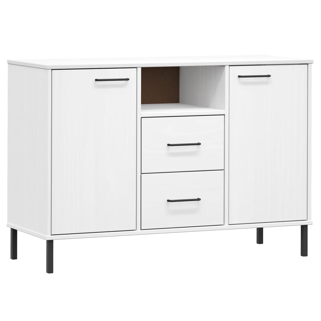 Dressoir met metalen poten OSLO 113x40x77 cm grenenhout