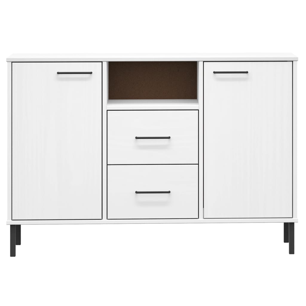 Dressoir met metalen poten OSLO 113x40x77 cm grenenhout