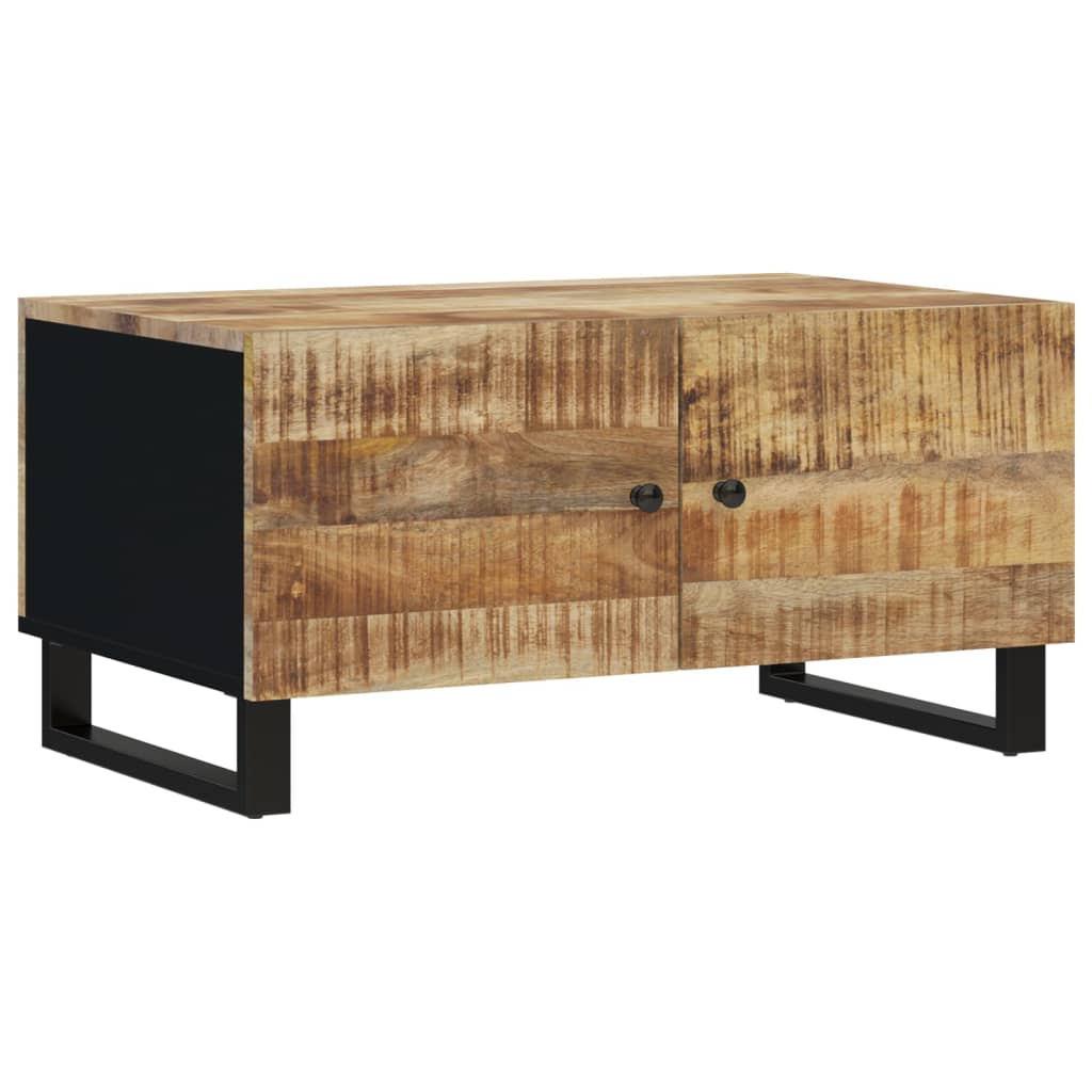 Table basse 80x50x40 cm en manguier massif et bois sculpté