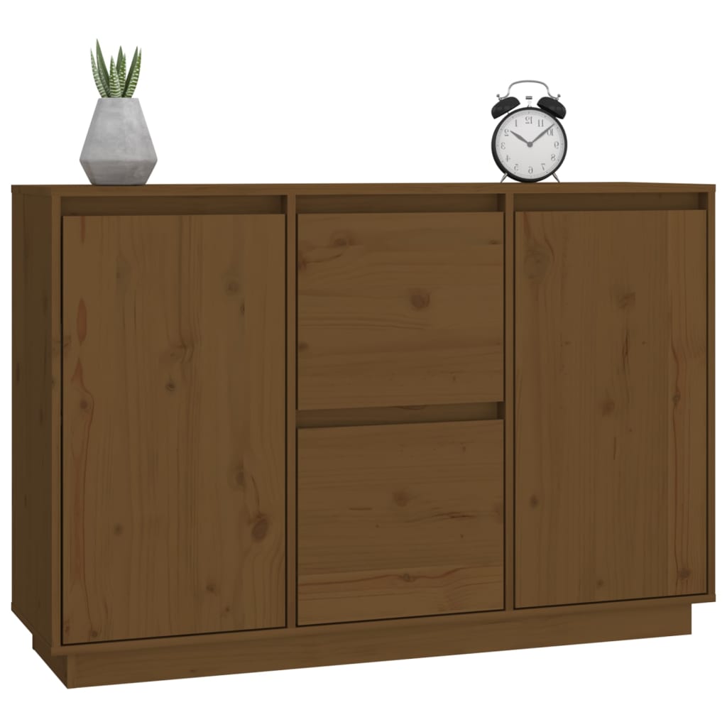 Dressoir 111x34x75 cm massief grenenhout