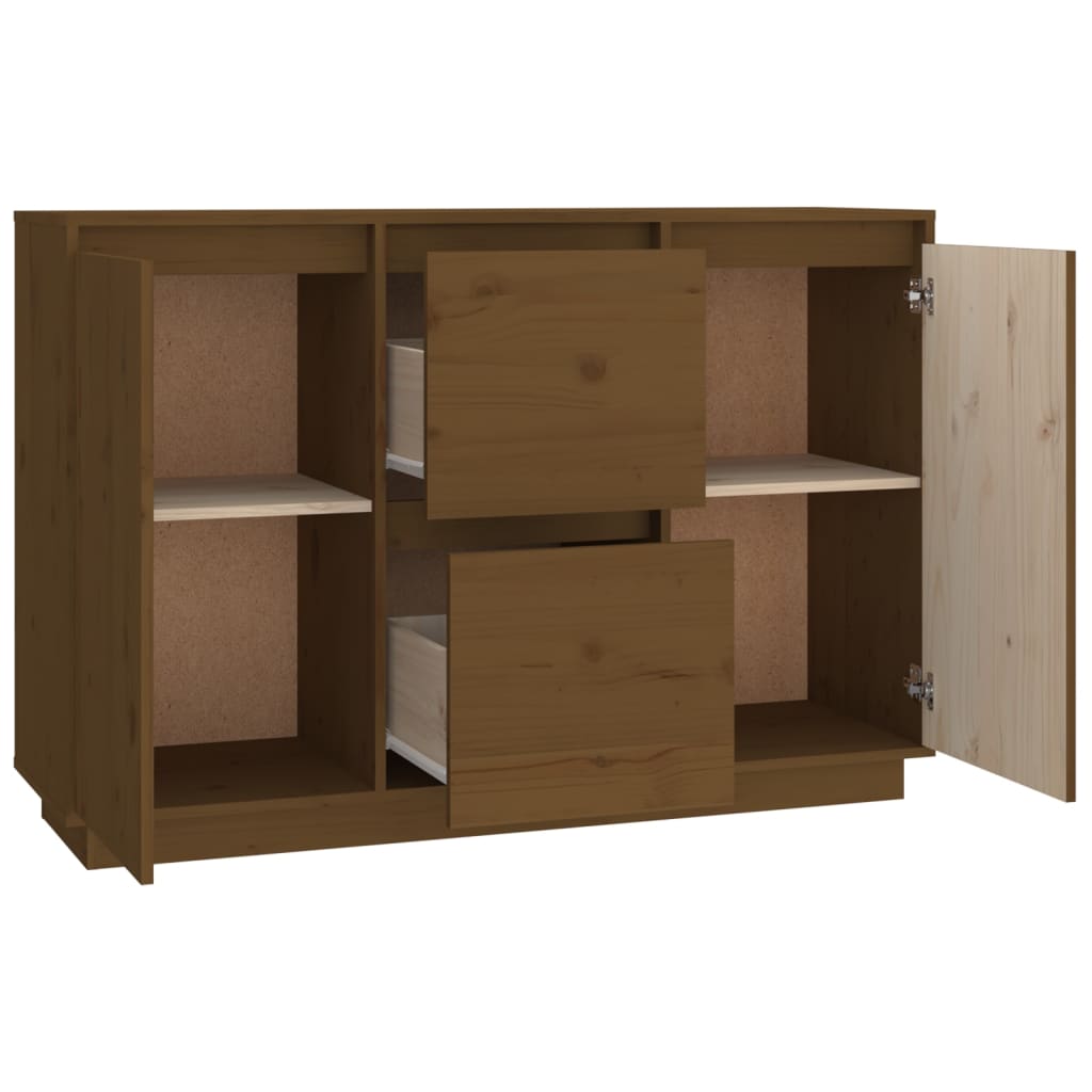 Dressoir 111x34x75 cm massief grenenhout